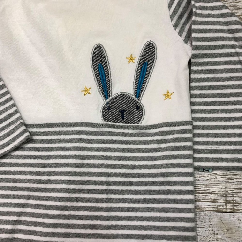 "Lily & Sid" Rabbit Stripes Romper - Picture 3 of 3